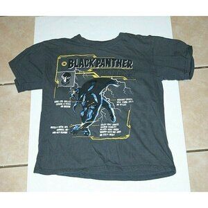 Marvel Black Panther shirt youth boys large dark gray